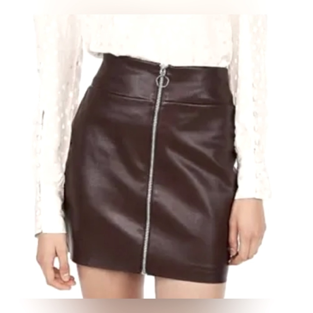 Express Faux Leather Mini Skirt